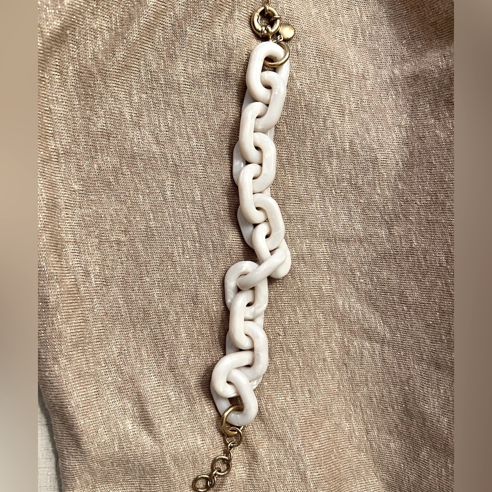 J. Crew acrylic bracelet. Cream tortoise.